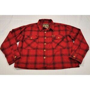 DIXXON Women's Red and Black Plaid Button Down Shirt